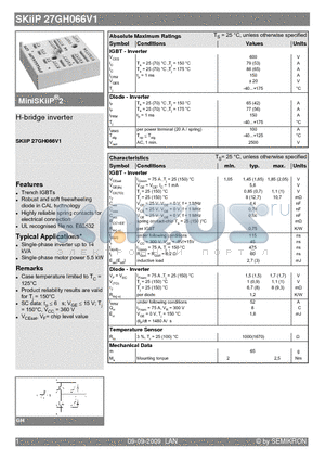 27GH066V1 datasheet - H-bridge inverter