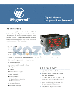 009-5762-001 datasheet - Digital Meters Loop and Line Powered