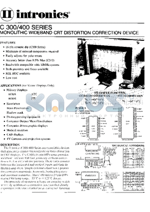 C410 datasheet - MONOLITHIC WIDEBAND CRT DISTORTION CORRECTION DEVICE