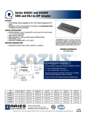 28-450001-10 datasheet - SOIC and SOJ-to-DIP Adapter