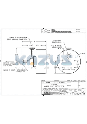 28-ARCE-X-X datasheet - OUTLINE, WR28 ARC DETECTOR