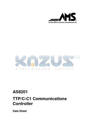 AS8201 datasheet - TTP/C-C1 Communications Controller