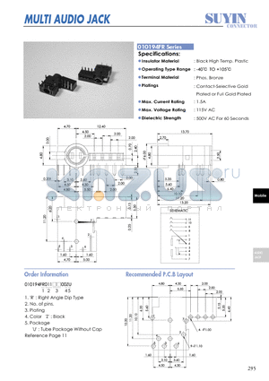 010194FR datasheet - MULTI AUDIO JACK