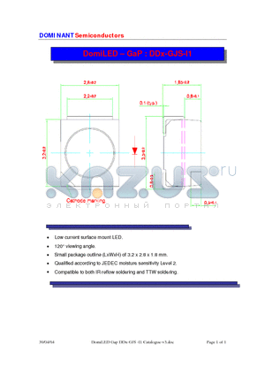 DDP-GJS-GH2-1-I1 datasheet - LED GaP