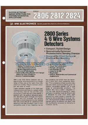 2806 datasheet - 4/6 Wire Ststems Dectectors