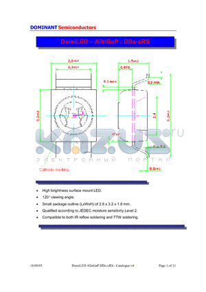 DDR-CRS-S1 datasheet - LED - AlInGaP