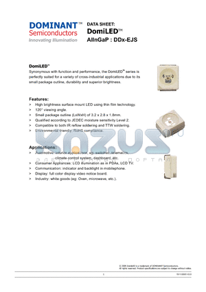 DDR-EJS-TU1-1 datasheet - LED AlInGaP