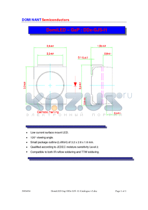DDR-GJS-J2L1-1-I1 datasheet - LED GaP