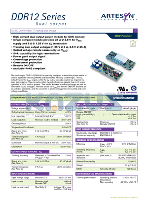 DDR12 datasheet - DC-DC CONVERTERS