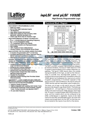 1032E-70LTI datasheet - High-Density Programmable Logic