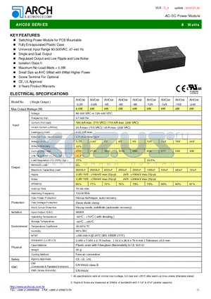 AHC083.3S datasheet - AC-DC Power Module