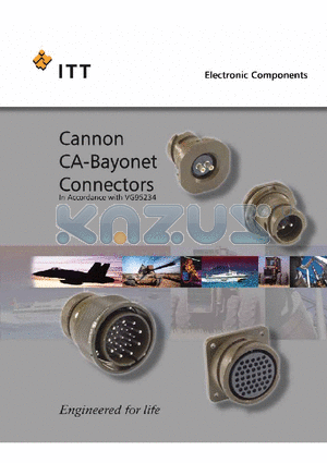 012-8556-000 datasheet - cannon ca-bayonet connectors in accordance with vg95234