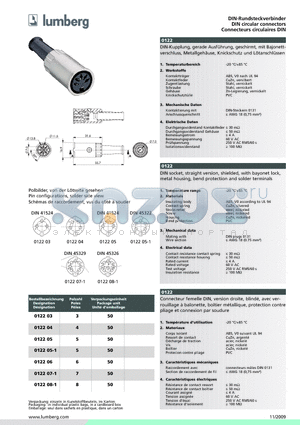 012205-1 datasheet - DIN-Rundsteckverbinder