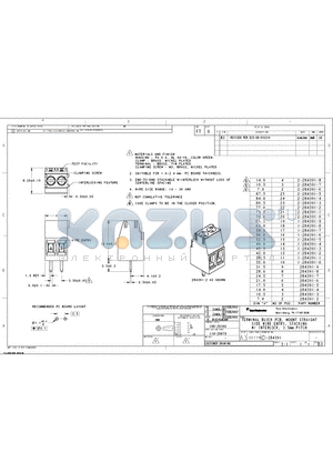 284391-4 datasheet - TERMINAL BLOCK PCB, MOUNT STRAIGHT SIDE WIRE ENTRY, STACKING W/INTERLOCK, 3.5mm, PITCH