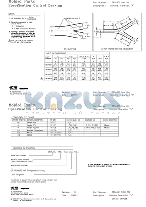 013055-000 datasheet - MOLDED PARTS SEPCIFICATION CONTROL DRAWING