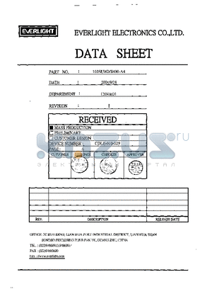 103SUBD-S400-A4 datasheet - 2.0mm Tower Type LED Lamps