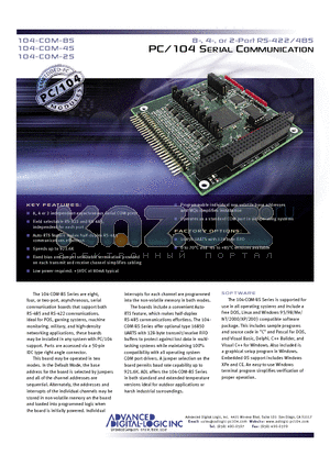 104-COM-8S datasheet - 8-port RS-422/485