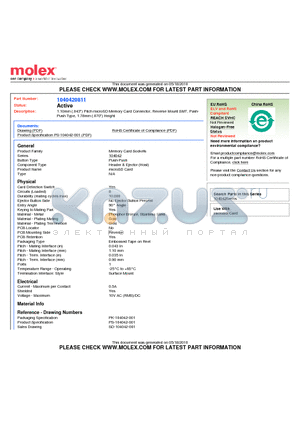 1040420811 datasheet - 1.10mm (.043