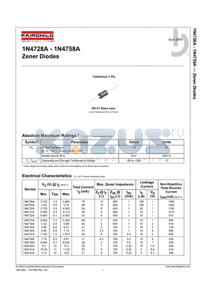 1N4743ATR datasheet - Zener Diodes