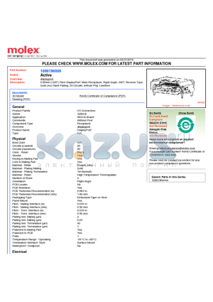 105019-0005 datasheet - 0.50mm (.020