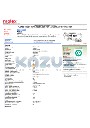 105020-0004 datasheet - 0.50mm (.020