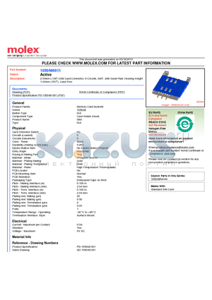 1050480011 datasheet - 2.54mm (.100