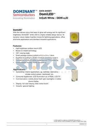 DDW-CJD-R2 datasheet - LED InGaN White