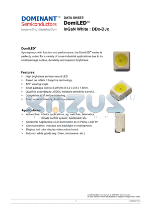 DDW-DJD-U2 datasheet - LED InGaN White