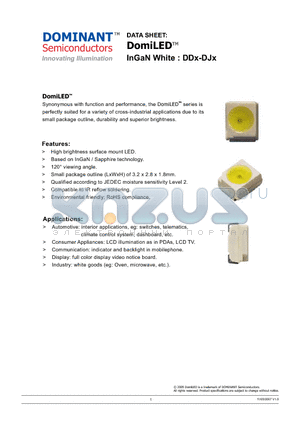 DDW-DJD-UV2-1 datasheet - LED InGaN White
