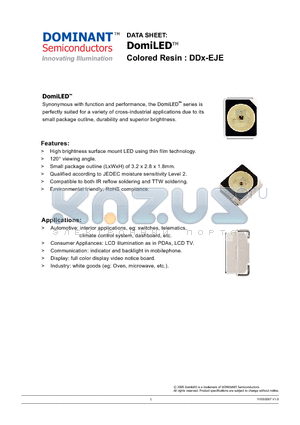 DDY-EJE-U1 datasheet - LED Colored Resin