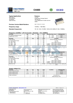 C4400_06 datasheet - Surface Mount Package Optional