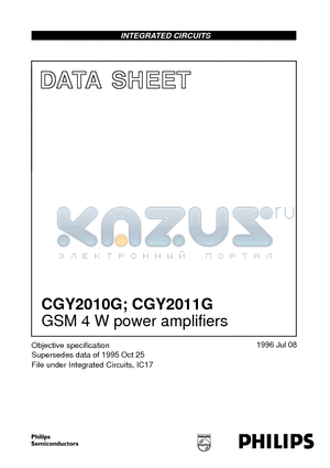 CGY2010G datasheet - GSM 4 W power amplifiers