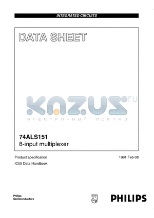 74ALS151D datasheet - 8-input multiplexer