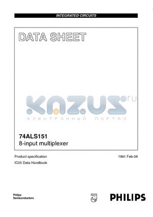 74ALS151 datasheet - 8-input multiplexer