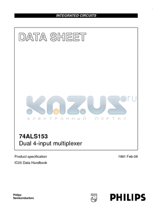 74ALS153D datasheet - Dual 4-input multiplexer