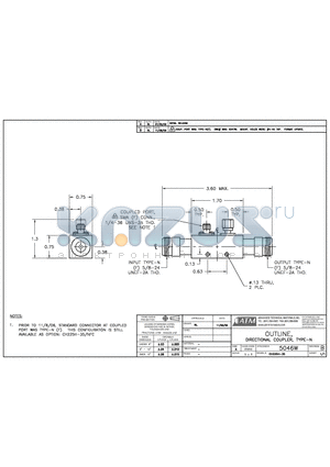 CH225H-35 datasheet - OUTLINE, DIRECTIONAL COUPLER, TYPE-N