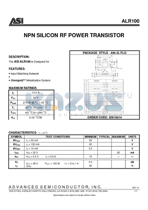 ASI10514 datasheet - NPN SILICON RF POWER TRANSISTOR