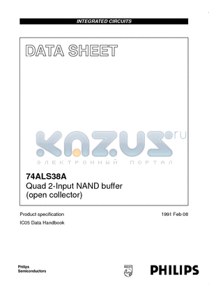 74ALS38A datasheet - Quad 2-Input NAND buffer open collector