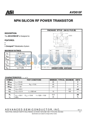 ASI10556 datasheet - NPN SILICON RF POWER TRANSISTOR