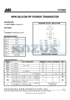 ASI10654 datasheet - NPN SILICON RF POWER TRANSISTOR