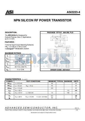 ASI2223-4_07 datasheet - NPN SILICON RF POWER TRANSISTOR