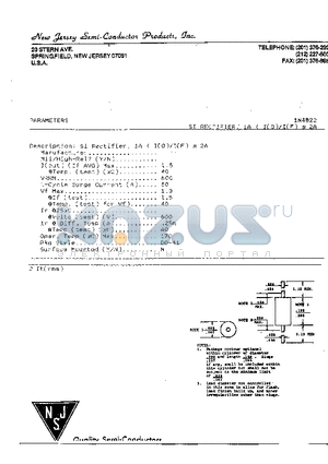 1N4822 datasheet - SI RECTIFIER