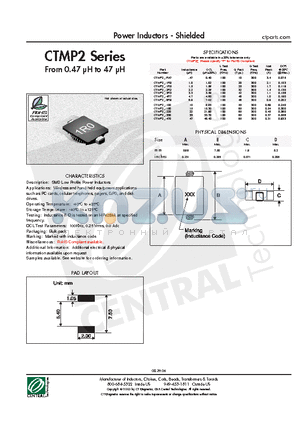 CTMP2F-100 datasheet - Power Inductors - Shielded