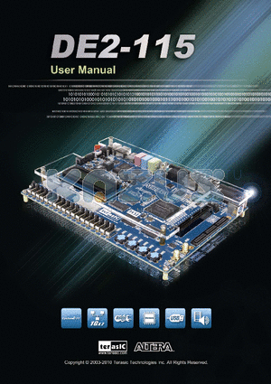 DE2-115 datasheet - The DE2-115 package contains all components needed to use the DE2-115 board in conjunction with a computer that runs the Microsoft Windows OS.