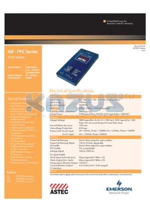 AIF04ZPFC-01NL datasheet - Unity power factor