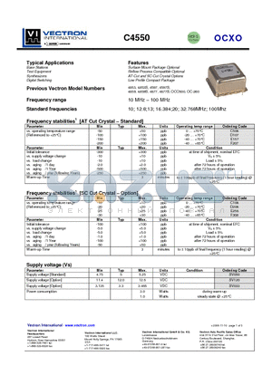 C4550_06 datasheet - Surface Mount Package Optional