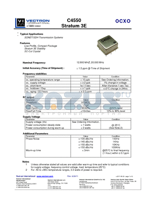 C4550_11 datasheet - Stratum 3E