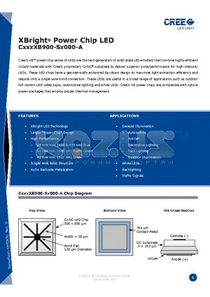 C460XB900-S9000-A datasheet - XBright^ Power Chip LED