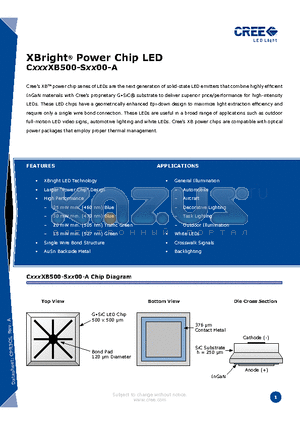 C470XB500-S3000-A datasheet - XBright^ Power Chip LED