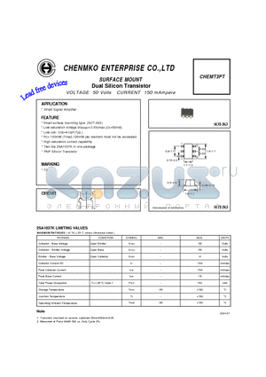 CHEMT3PT datasheet - Dual Silicon Transistor